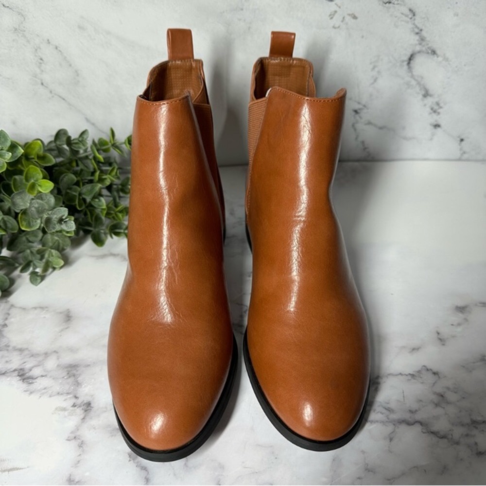 Matt & Nat Vegan Leather Cognac Ankle Boots